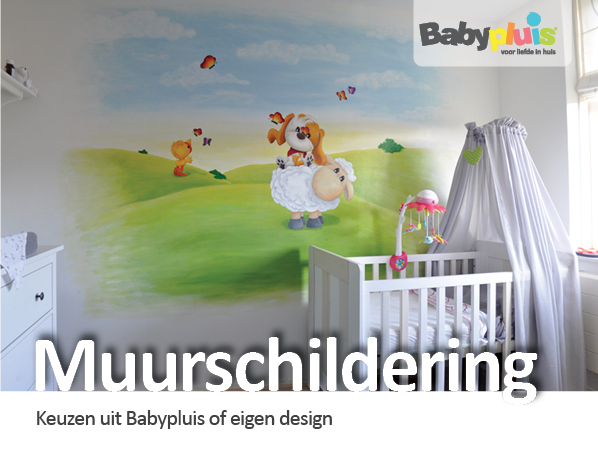 Muurschildering babykamer, muurschildering kinderkamer, babykamer muurschildering, muurtekening babykamer, kinderkamer muurschildering